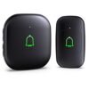 Classroom Doorbell IP66 Wireless Doorbell Door Bell Ringer Wireless Waterproof 1000Ft 32 Chimes 115dB 7 Vol Levels Mute Mode & LED Flash Doorbells for Home Kids Room Teachers Classroom Office