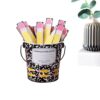 Classroom Name Sticks Educational Learning Tag with Metal Bucket Holder