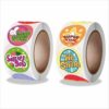 Classroom Reward Stickers for Teachers, 16 Fun Designs, 1000Pcs Praise Motivational Stickers, Classwork Award Stickers, Teacher Supplies for Kids Students School (1 Inch,2 Rolls,Cartoon Style)