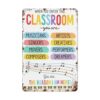 Classroom Rules Sign Music Teacher Poster, Metal Tin Drama Performance Art, Elementary School Bar 8″*12″"