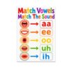 Classroom Vowel Decor Poster, Match Vowels Match The Sound, 13 x 19 in