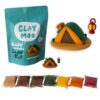 Claymoo Air Dry Clay Kit – Air Dry Clay for Adults and Teens, Safe & Non-Toxic Air Dry Foam Clay, Includes Sculpting Tools & Video Tutorials, Perfect for Creative Gifts (Happy Camper)