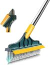 Cleaning Brush with Wiper Tiles Cleaning Brush Floor Scrub Bathroom Brush with Long Handle 120° Rotate 2 in 1 Bathroom Floor Cleaning Home Kitchen Pack of 3