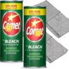Cleaning Bundle – Includes Comet Powder Cleanser with Bleach (2 Pack, 21 oz) + Microfiber Cloths – Kitchen, Sink & Bathroom Scrub Cleaner Kit