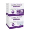 Clean Skin Club Healthy Aging Clean Towels® XL, Smooths, Treated for Extra Softness, Disposable Face Towels, Anti Aging Makeup Remover Dry Wipe, 2 Packs, 100 Ct Total