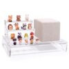 Clear Acrylic Shelf Compatible with Toniebox 1 and 2 Player 3 Tier Magnetic Desktop Storage Organizer Charger Dock Holder for 15 to 20 Story Character Figures Kids Room Nightstand Display Rack