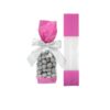 ClearBags Pink Solid Bands Printed Cello Gusset Bags Heat Sealable Food Safe Clear Center 2 5/8 x 1 7/8 x 10 3/4 Inches 1.6 Mil 100 Pack G2PK