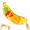 Clear Banana Squishy Toy with Colorful Fruit Inside for Stress Relief Gifts