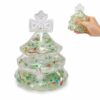 Clear Christmas Tree Squishy Toy, Slow Rising Glitter Squeeze Stress Toy, Sensory Fidget Decompression Toy for Anxiety Relief, Festive Desk Decor Novelty for Adults