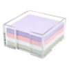 Clear Desktop Organizers Box with Large Sheets Sticky Notes Set Supplies with Stylish Modern Aesthetic Designs Sticky Note Organizers