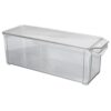 Clear Organizing Bin Large Capacity | Food Grade Plastic for Kitchen/Pantry/Cabinet | Transparent Lid Stores Infant Food/Fruits/Towels (Narrow and tall (with lid))