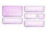 Clear Plastic Drawer Organizer Storage -25 Pcs Desk Bathroom Kitchen Organizers and Accessories Office Organization, Vanity Stackable Drawers Bins Trays Containers Dividers, Light Pink