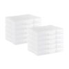 Clear Plastic Photo Organizer Storage Boxes 4x6 inch, 10 Pack