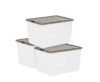 Clear Plastic Storage Bins with Buckles, 144 Qt. (3-Pack) VF52763