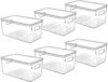 Clear Plastic Storage Bins with Lids, Perfect for Kitchen Organization or Pantry Organization and Storage, Stackable Fridge Organizer Bins, Storage Containers for Organizing, Cabinet Organizers