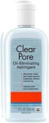 Clear Pore Neutogena Oil-Eliminating Acne Treatment Astringent, Toner for Face, 8 fl oz (Pack of 1)