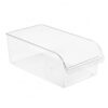 Clear Refrigerator Storage Bin, Stackable PET Plastic Food Organizer for Fridge Shelves and Drawers, 11.8 x 5.9 x 4.3 Inches (1 PC)