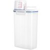 Clear Rice Storage Bin with Silicone Seal and Handle, 8.7 x 6.3 x 3.5 Inch PP Container for Pantry Shelves