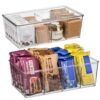 ClearSpace Pantry Organization and Storage Bins with Removable Dividers & Lids – Perfect Pantry Organizers or Kitchen Organization – Refrigerator Organizer Bins, Cabinet Organizers, 2 Pack