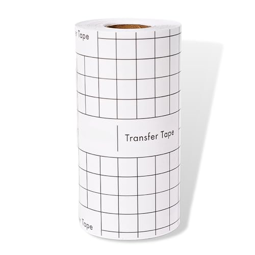 Clear Transfer Tape for Vinyl - Clear Application w/Grid for Cricut, Silhouette, Decals, Signs & Crafts Projects for Vinyl -No Residue, Easy Release Medium Tack Transfer Tape Roll Stickers (6" x 50")