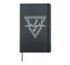 Clef my heart beats for sheet music notes Hardcover Journal, Black