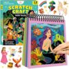 Clever Fox Play Scratch Craft for Kids – 30 Magical Fairy Tales Scratch-Off Pictures & 130+ Stickers – Craft Kits, DIY Supplies – Arts & Crafts Gifts for Boys & Girls Ages 3, 4, 5, 6, 7, 8