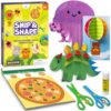 Clever Fox Play Snip & Shape Scissor Skills Activity Book for Kids Ages 3 4 5 6 7 – Arts & Crafts Kit with Safety Scissors for Toddler – 30 Preschool Cutting Craft Activities for Boys & Girls