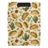 Clipboard Folder Taco Lime Chili Peppers A4 Folder Clipboard Foldable Clipboards A4 Double Binder Filefolder for Office Document School Work