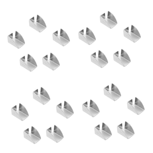 CLISPEED 30pcs Iron Shelf Clips for Filing Cabinets and Metal Shelves, Sturdy Bracket Supports with Pressfit Design, Prevent Slipping, Easy Installation for Document Organization in Office
