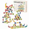 CLNENSOO 85PCS Extendable Magnetic Toy Montessori Toys for Boys & Girls,STEM Education Building Blocks,Pop Tubes & Balls,Sensory Toys for 3+ Year Old Toddlers