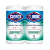 Clorox Disinfecting Wipes, Bleach Free Cleaning Wipes, Fresh, 75 Count (Package May Vary) (Pack of 2)