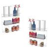 ClosetMaid 3-Tier Wall Rack Ideal for Spices, Pantry, Laundry Room Storage and More, 20" H x 19" W x 6" D, White, 2-Pack