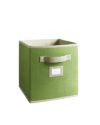 ClosetMaid 492400 Fabric Storage Bin with Handle and Label Window, Collapsible, 11" H x 10.5" D x 10.5" W, Cornichon
