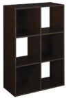ClosetMaid Cubeicals 6 Cube Storage Shelf Organizer, Vertical or Horizontal, 35.88" H x 11.63" D x 24.13" W, Espresso