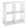 ClosetMaid Decorative Open Back 4-Cube Storage Organizer, White