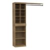 ClosetMaid Modular Storage Organizer Kit Includes; (1) 12-Shelf Unit with Dividers, (1) 3-Shelf Unit, and (1) Hang Rod Shelf Unit, Sand