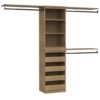 ClosetMaid Modular Storage Organizer Kit Includes; (1) 4-Drawer Unit, (1) 3-Shelf Unit, and (3) Hang Rod Shelf Units, Sand