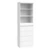ClosetMaid Mosaics Storage Organizer Kit Includes; (1) 3-Shelf Unit, (1) 4-Drawer Unit, White