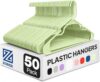 Clothes Hangers - Aqua, Plastic Hangers 50 Pack for Shirts, Dresses, and Pants - Durable, Flexible Plastic Clothing Hangers