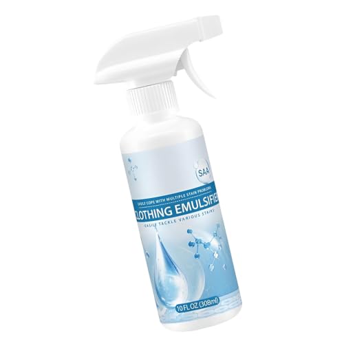 Clothing Emulsifier Stain Remover, Non-Ionic Laundry Pre-Treatment, Stain Remover for Clothes, Portable Dry Cleaning Stain Removal Spray, Active Enzyme Laundry For Clothes (308ML) for daily use