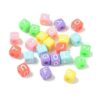 Clotiry 235Pcs Acrylic Colorful Cube with Letter Beads for Bracelet Making