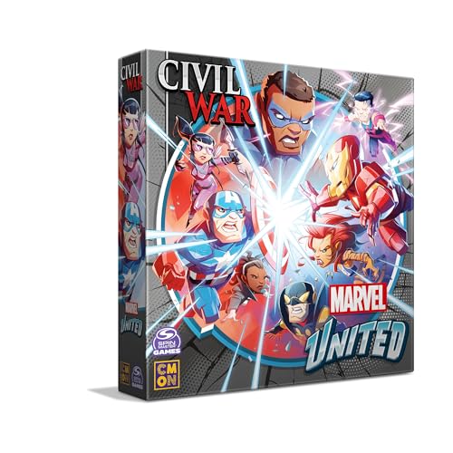CMON Marvel United: Civil War Expansion - Tabletop Miniatures Strategy Game, Cooperative Superhero Game for Kids & Adults, Ages 14+, 2-6 Players, 45 Min Playtime, Made