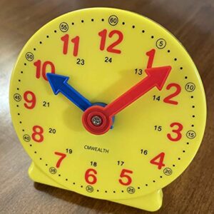 CM Wealth Learning Clock for Kids, Student Learning Clocks Teaching Time 12/24 Hours Geared Clock 4+Years Seller