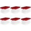 CNEIESD Holiday Storage Bins Clear 72Qt Stackable 6-Pack