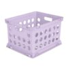 CNEIESD Stackable Plastic File Crate with Handles, Lavender