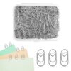 CNglam 200 Pcs Love Heart Shape Paper Clip Small Metal Paperclip Mini Paper Clip Fancy Decorative Binder Clip for Wedding Invitations Office Supply Stationery School Organizers (Silver Heart, Small)