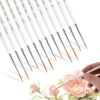 cobee 12Pcs Fine Paint Brushes, Detail Paint Brushes Micro Artist Paintbrush Set Acrylic Paint Brushes for Kids Students Artists Detail Painting Oil Fine Art Painting Watercolor Nail Art