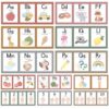 COCHIE 6"x14" Pastel Alphabet Number Line for Classroom Wall Decorations, ABC Letter Line Posters Bulletin Board Decor Set, Back to School Kindergarten Preschool Teacher Must Haves Supplies (Boho)