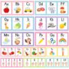 COCHIE 6"x14" Pastel Alphabet Number Line for Classroom Wall Decorations, ABC Letter Line Posters Bulletin Board Decor Set, Back to School Kindergarten Preschool Teacher Must Haves Supplies (Pastel)