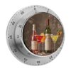 Cocktail Glasses Mechanical Kitchen Timer 60 Minute Wind Up Timers